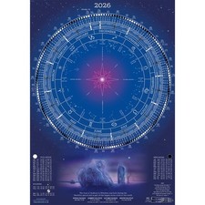 Astrocal MOON CALENDAR Poster 2026 pagan wicca druid lunar phases astrology