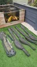 JRC QUIVER & 4x 12FT ROD SLEEVES CARP FISHING GEAR SETUP TACKLE 