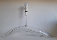 Rare 1990's David Hunt Lighting Italian Crystal Glass Modernist Tusk Table Lamp