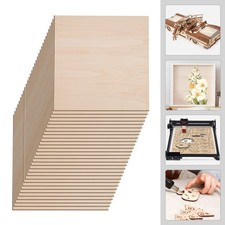 30Pcs 40x40cm Basswood Sheets
