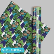 Minecraft Gift Wrap Roll 2m -