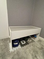 IKEA Dundra Kids Play  Table with Storage White/Grey, 119cm x 57cm x 52cm