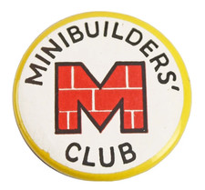 Vintage Old Minibrix Toys 1960's Minibuilders Childrens Club Metal Badge