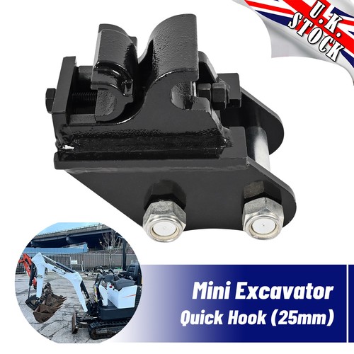 Black mini digger quick hitch - black,