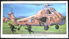 WESTLAND WESSEX  MK1   Helicopter  Royal Navy   Vintage 1963 Card  JE24MS