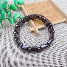 Black Magnetic Moon Round Bead