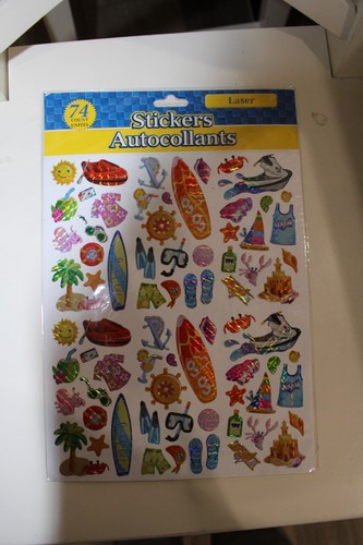 Laser beach ocean sticker - sticker, 74pc