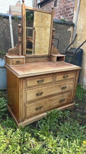 Vintage wooden dressing table - wooden,