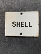 Vintage Shell Enamel Sign
