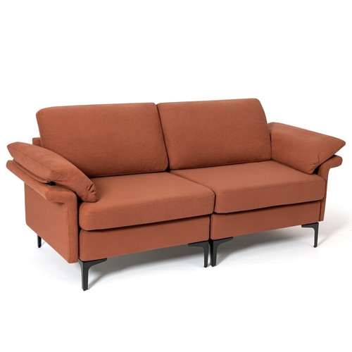 Modern fabric loveseat - loveseat, 2