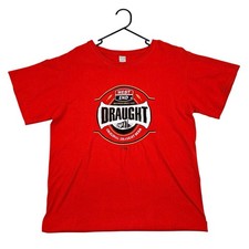 West End Draught T Shirt Men's XL Red Original Beer Pub Bar Amber Stuff Stubby