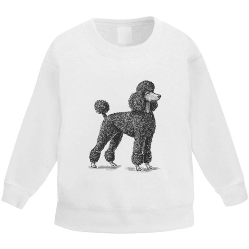 Black poodle side view - poodle, view'
