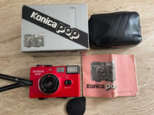 Konica Pop Red Boxed ,35mm Film  Camera ,Working