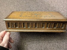 Antique Wooden Treen Jewellery Music Box Tallent Old Bond Street Arts & Crafts 