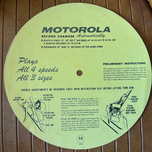 Vintage motorola turntable - vintage,