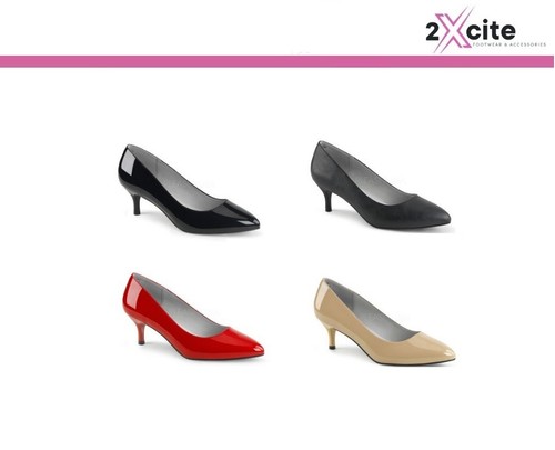 Pleaser low heel court shoes - pleaser,