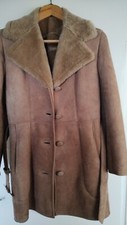 LADIES EXMOOR SHEARLING SHEEPSKIN COAT SIZE 10 (approx) - z