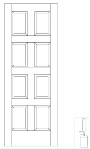 Primed panel equal - panel, raised