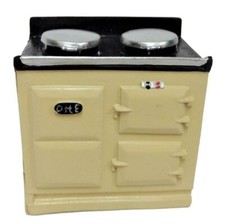 Dolls House 2 Oven Cream Aga Stove 1:12 Cooker Miniature Kitchen Furniture