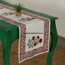 Indien Hand Block Poppy Flower