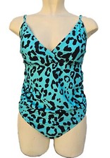 Maternity Turquoise Swimsuit Animal Print Swimming Costume New Look Size 14
