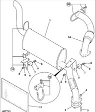 JCB PARTS EXHAUST JCB REF
