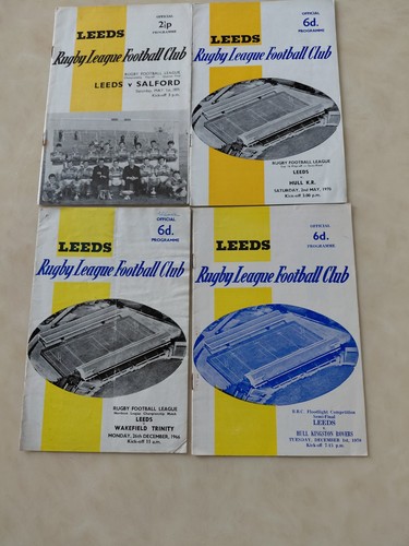 Leeds rugby league programmes - rugby,