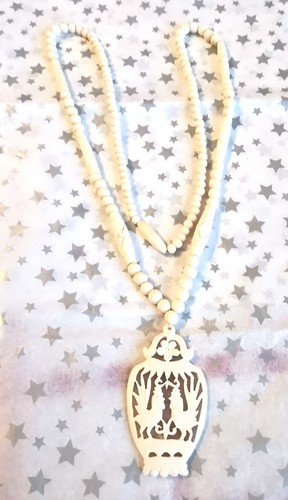 Vintage carved bovine bone - carved,