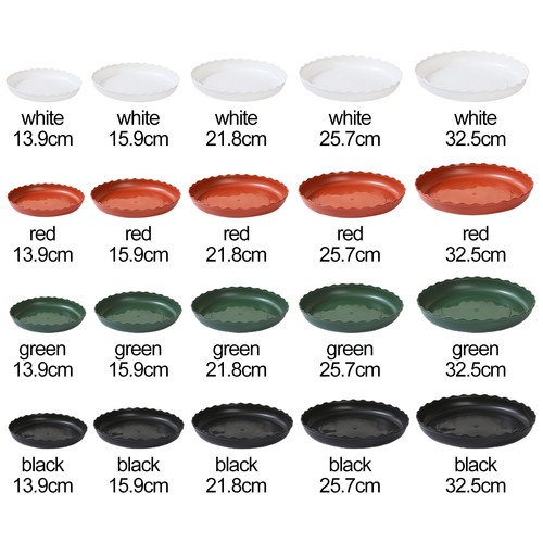 Black plastic plant pot saucer - pot,