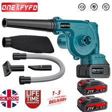2 Battery Electric Cordless Leaf Blower Suction Vacuum Snow Dust Air Blower