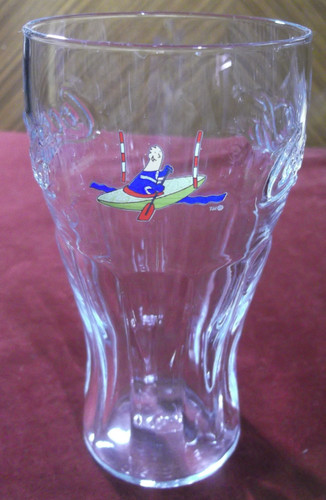 Coca cola glass mascot - cola, glass,