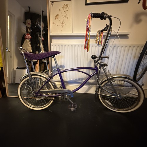 Vintage purple chopper bike - vintage,