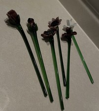 Hand Blown Glass Long Stem