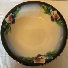 Large Vintage  Hand painted Floral Wash Basin, 43cm