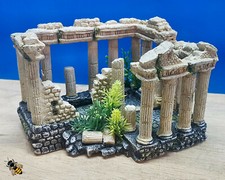 Aquarium Ornament Roman Square Grecian Columns Ruin Plant Fish Tank Decoration
