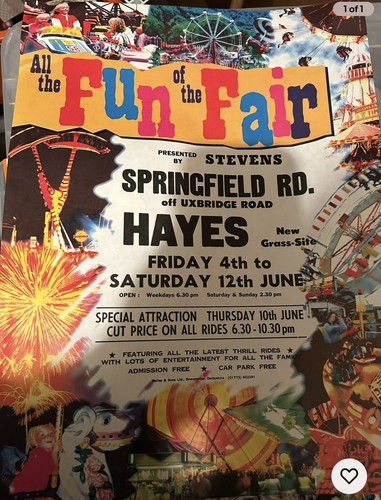 Stevens funfair poster - funfair,
