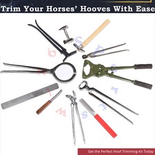 Horse Farrier Hoof Grooming Shoe Care Tools Kit - Hoof Trim- Equestrian Product