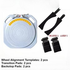 2Pcs Wheel Alignment Turnplate 3D Ball Bearing Turntable for Two-/Four-Post Lift