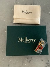 Mulberry Letter P Keyring/Bag Charm-Enamel Red Berry BNWT In Gift Box  RRP £70