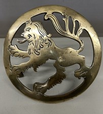 Vintage Brass Lion Trivet