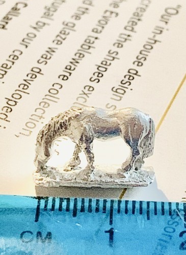 Tiny silver coloured - coloured, horse