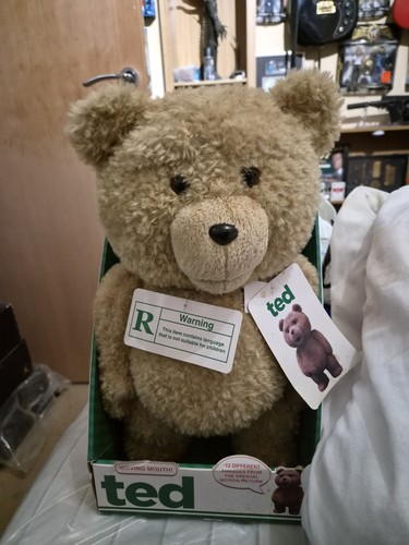 Moving mouth ted plush - moving,