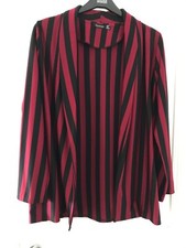 Boohoo Womens Striped Polyester Blend Blazer Size 16