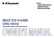 Kawasaki Owners Manual Book 2014 MULE 610 4x4 / 600