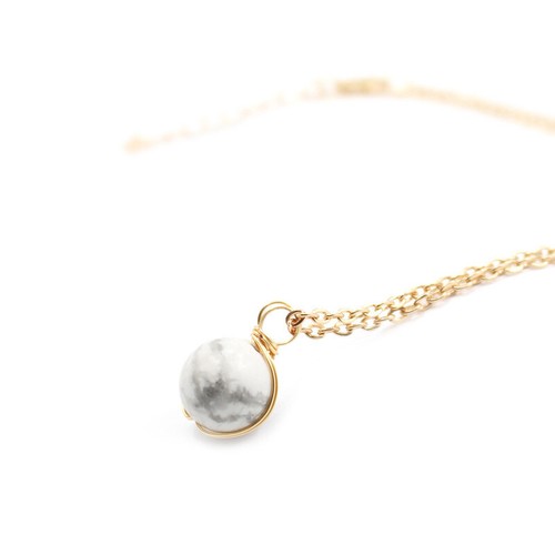 Crystal gemstone necklace - crystal,