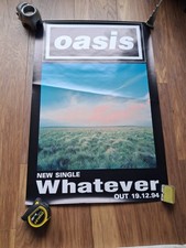 Oasis Whatever poster original promo rare Liam Gallagher Noel Gallagher 