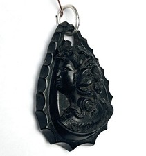 Whitby Jet 925 Silver Cameo