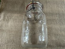 Vintage C1930s ATLAS E-Z Seal Preserve Storage Jar Wire Clamp Lid Made In USA
