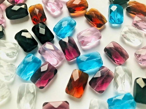 Cut glass faceted - cut, gem