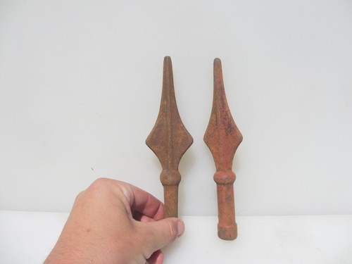 Antique iron finials - finials, top